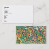 Carte De Visite Les exodes 17 8-15 Aaron et Hur soutiennent les (Devant / Derrière)