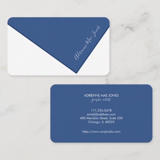 Carte De Visite Les Faux Blancs et Bleus se replient (Devant / Derrière)