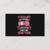 Carte De Visite Les femmes je Crochet donc je n'étouffe pas les ge (Dos)
