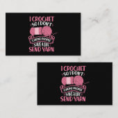 Carte De Visite Les femmes je Crochet donc je n'étouffe pas les ge (Devant / Derrière)