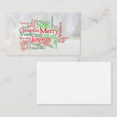 Carte De Visite Les Fêtes De Noël Dans Le Monde Entier (Devant / Derrière)