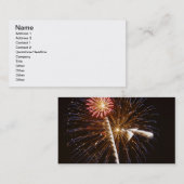 Carte De Visite Les feux d'artifice montrent sur la rivière (Devant / Derrière)