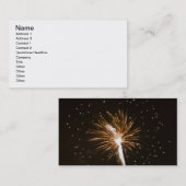 Carte De Visite Les feux d'artifice montrent sur la rivière (Devant / Derrière)