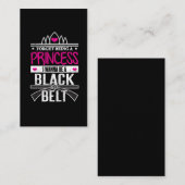 Carte De Visite Les filles de karaté oublient princesse Be une (Devant / Derrière)