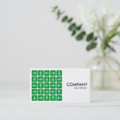 Carte De Visite Les flèches de LED ajustent le vert - blanc (Debout devant)