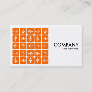Carte De Visite Les flèches de LED ajustent l'orange - blanc