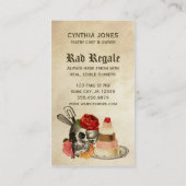 Carte De Visite les fleurs grunges de rétro de cuisson crâne punk (Dos)