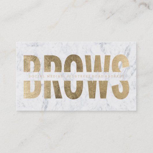 Carte De Visite Les fronts ont coupé le marbre moderne de (Dos)