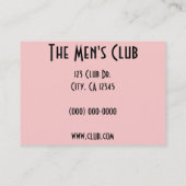 Carte De Visite Les hommes (Dos)