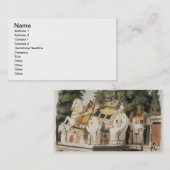 Carte De Visite Les indigènes rendent hommage à leur règle, gravée (Devant / Derrière)