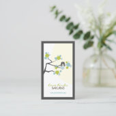 Carte De Visite Les inséparables Sakura de fleurs de cerisier (Debout devant)