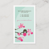 Carte De Visite Les inséparables Sakura de fleurs de cerisier (Dos)