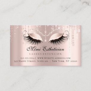 Carte De Visite Les instructions EyelashRose de soins ultérieurs