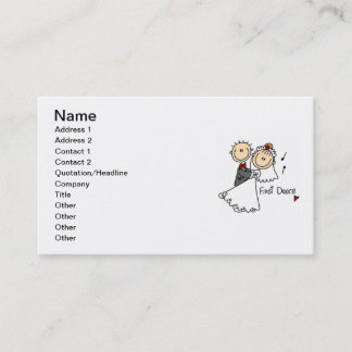 Carte De Visite Les jeunes mariés dansent d'abord le T-shirts et