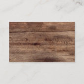 Carte De Visite Les lamelles de bois naturel avec les bordures de  (Dos)