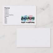 Carte De Visite Les langues sont Forever (Devant / Derrière)