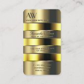 Carte De Visite Les lettres d'engraving peuvent être pliées en or  (Dos)