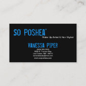 Carte De Visite Les lèvres bleues d'impression noir de zèbre (Dos)