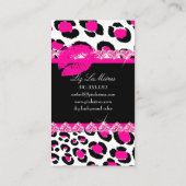 Carte De Visite Les lèvres chaudes de PixDezines+léopard sassy (Dos)