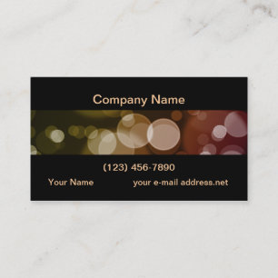 Carte De Visite Les lumières de la ville moderne Bokeh