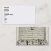 Carte De Visite Les maçons libres, avec des signes pour les (Devant / Derrière)