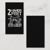 Carte De Visite Les Mains des tambours Sans Moi Vous N'Auriez Pas  (Devant / Derrière)