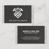 Carte De Visite Les marteaux et la maison | Logo de construction (Devant / Derrière)