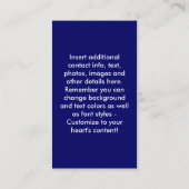 Carte de visite - les martini devraient être (Dos)