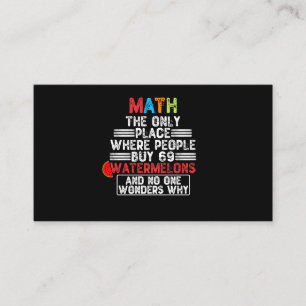 Carte De Visite Les Maths Le seul endroit où les gens achètent -