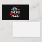 Carte De Visite Les Maths Le Seul Endroit Où Les Gens Achètent - L (Devant / Derrière)