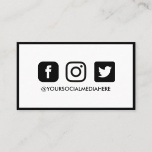Carte De Visite Les médias sociaux, les arêtes noires et l'élé