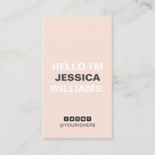 Carte De Visite Les médias sociaux minimalistes du style gris bro