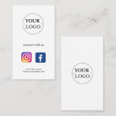 Carte De Visite Les Médias Sociaux Se Connectent Avec Nous (Devant / Derrière)