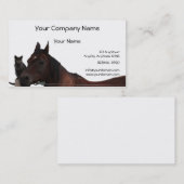 Carte De Visite Les meilleurs amis chat et cheval caressent (Devant / Derrière)