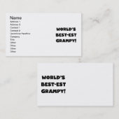 Carte De Visite Les meilleurs cadeaux Grampy du monde de Black Tex (Devant / Derrière)