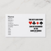 Carte De Visite Les Meilleurs Plans Peuvent Être Rejetés Dans Brid (Devant)