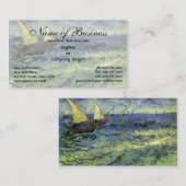 Carte De Visite Les mers aux Saintes-Maries par Vincent van Gogh (Devant / Derrière)