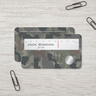 Carte De Visite Les militaires de vieille école camouflent la