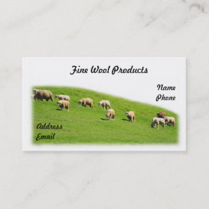 Carte De Visite Les moutons frôlent sur un pâturage luxuriant