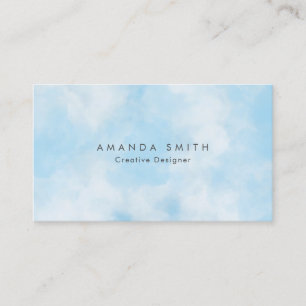 Carte De Visite Les nuages Abstraits Pastel Blue Sky Personnalisen