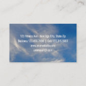 Carte De Visite Les nuages de ciel bleu du zen | d'instructeur de (Dos)