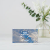 Carte De Visite Les nuages de ciel bleu du zen | d'instructeur de (Debout devant)