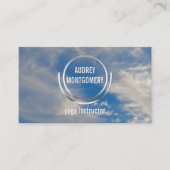 Carte De Visite Les nuages de ciel bleu du zen | d'instructeur de (Devant)