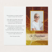 Carte De Visite Les nuances de la prière funéraire d'automne (Extérieur déplié)