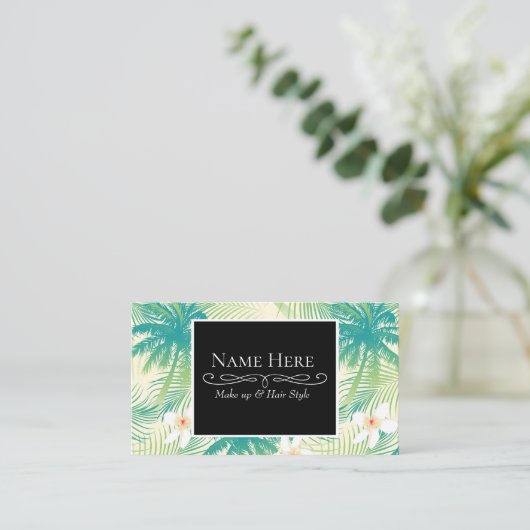 Carte De Visite Les palmiers tropicaux d'été (Debout devant)