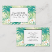 Carte De Visite Les palmiers tropicaux d'été (Devant / Derrière)