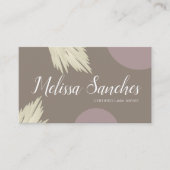 Carte De Visite Les Pampas Bio Modernes Forment Les Couleurs Natur (Devant)