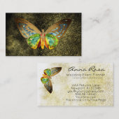 Carte De Visite Les parties scintillantes d'or d'aquarelle d'or de (Devant / Derrière)