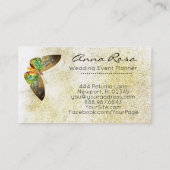 Carte De Visite Les parties scintillantes d'or d'aquarelle d'or de (Dos)