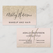 Carte De Visite Les parties scintillantes d'or de lumière de (Devant / Derrière)